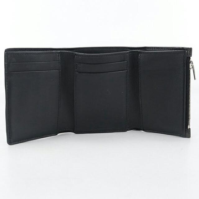 傷あり CELINE トリオンフ ブラック 三つ折り財布 CELINE】セリーヌ トリオンフ 3つ折り コンパクト財布 (CELINE