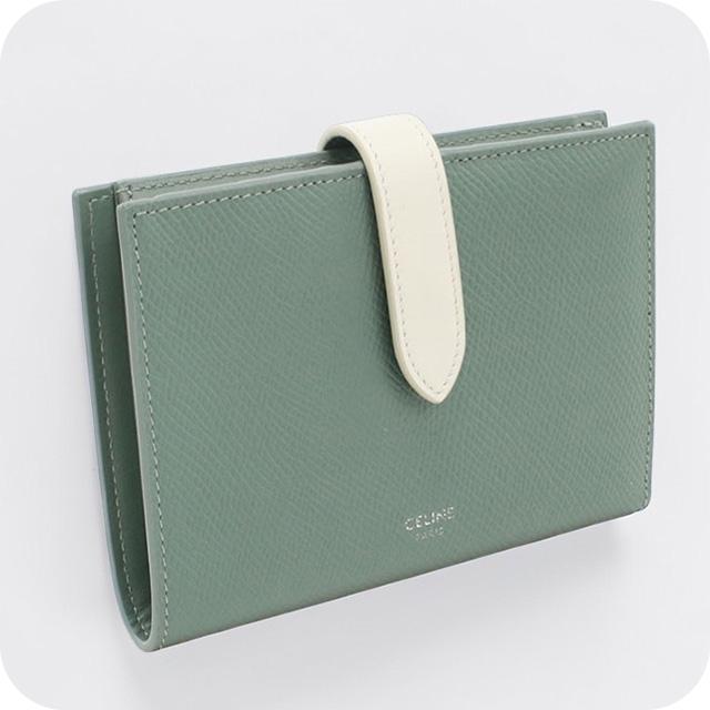 美品】セリーヌ 長財布 グレインカーフスキン グリーン 【公式通販】