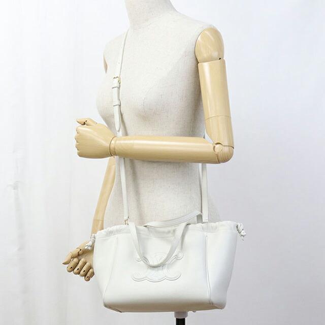 セリーヌ ファルコ トリオンフ ショルダーバッグ PVC ホワイト レディース CELINE  中古 CELINE（セリーヌ） ファルコ トリオンフ ショルダーバッグ PVC