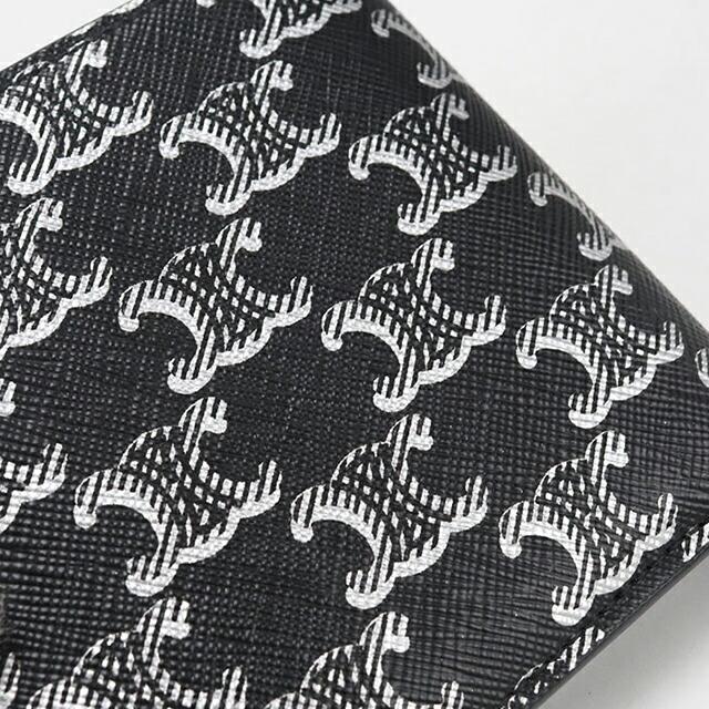 CELINE メンズ財布　２つ折り　トリオンフ柄 CELINE（セリーヌ） 中古 二つ折り財布 二折財布 メンズ ブランド