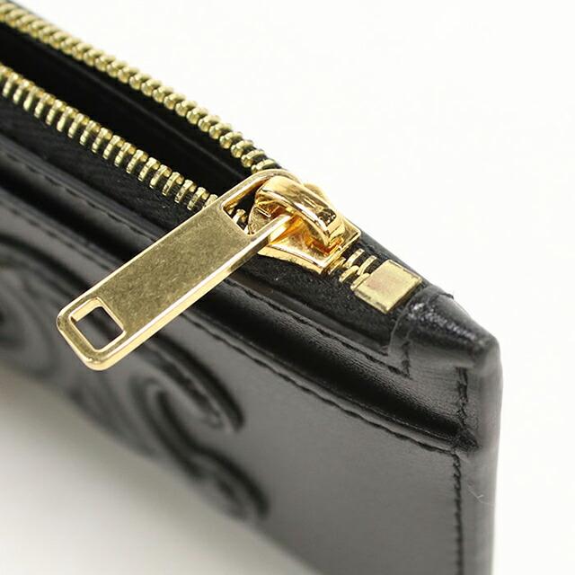 CELINE セリーヌ トリオンフ レザー ケース ブラック coin CELINE（セリーヌ） 中古 コインケース レディース ブランド