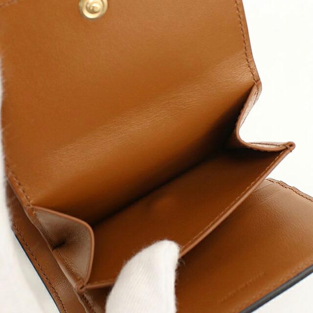 CELINE セリーヌ トリオンフ 三つ折り財布 コンパクトウォレット ブラウン CELINE（セリーヌ） 中古 三つ折り財布 三折財布 コンパクト