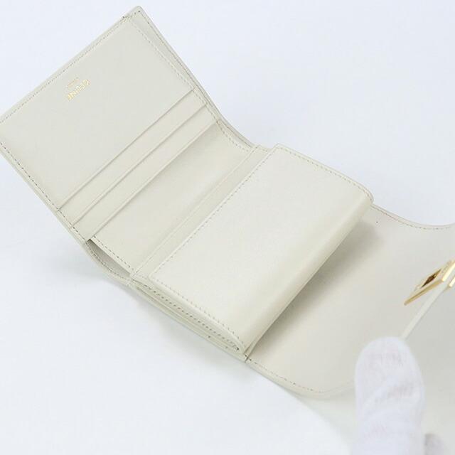 ✨未使用展示品・箱付き✨　CELINE ミニ財布　スモールトリフォールド　白色 ✨未使用展示品・箱付き✨ CELINE ミニ財布 スモールトリフォールド