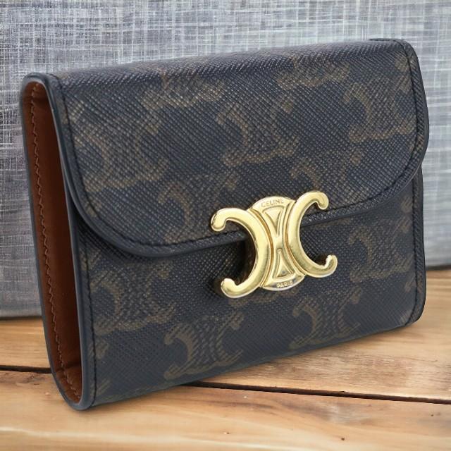 CELINE 中古 セリーヌ 三折財布小銭入付き レディース ブランド 