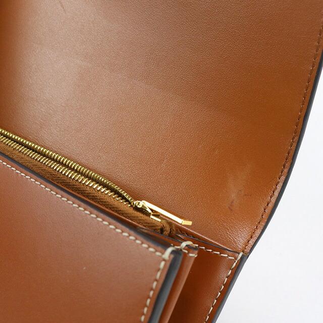 セリーヌ ファスナー付き長財布 茶 CELINE（セリーヌ） マカダム 長財布 ブラウン ベージュ PVC レザー