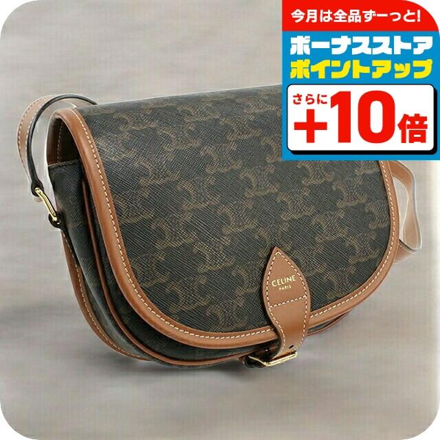 CELINE ミディアム　フォルコ　ショルダーバッグ　トリオンフキャンバス セリーヌ ショルダーバッグ レディース トリオンフキャンバス