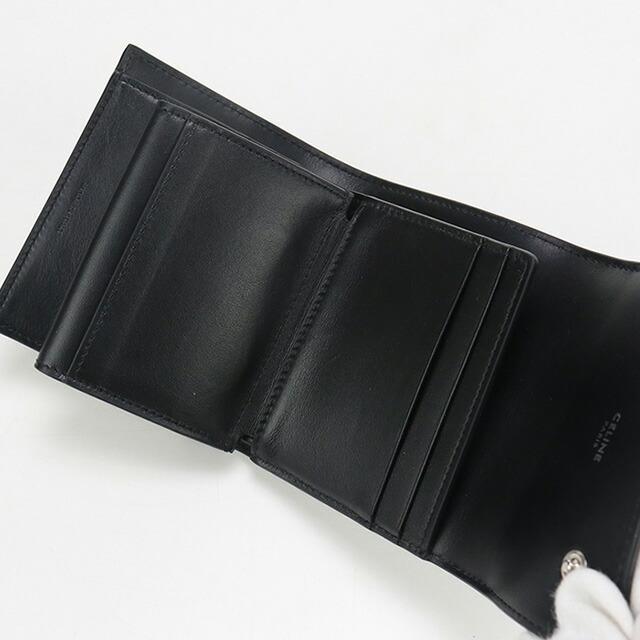 美品セリーヌ 三つ折り財布 トリフォールドウォレット トリオンフキャンバスタン トリフォールドウォレット / トリオンフキャンバス - ブラック | CELINE