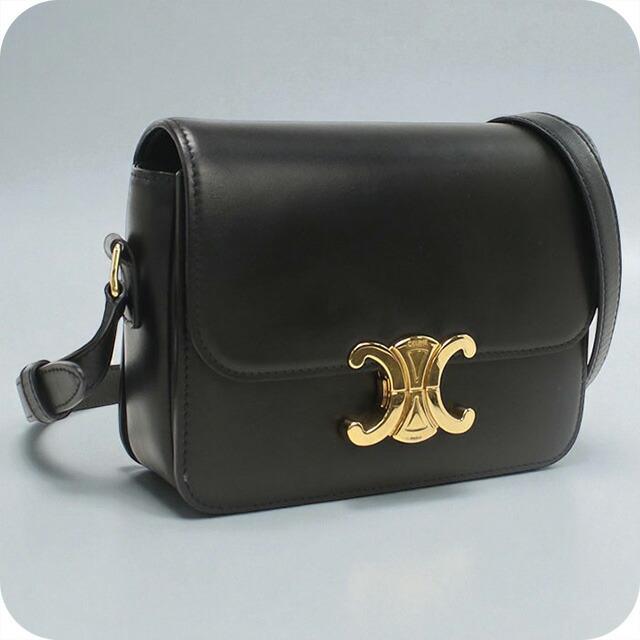 セリーヌ CELINE  トリオンフ  ハンドバッグ カーフ レディース  中古 CELINE（セリーヌ） 中古 斜め掛け ショルダーバッグ レディース