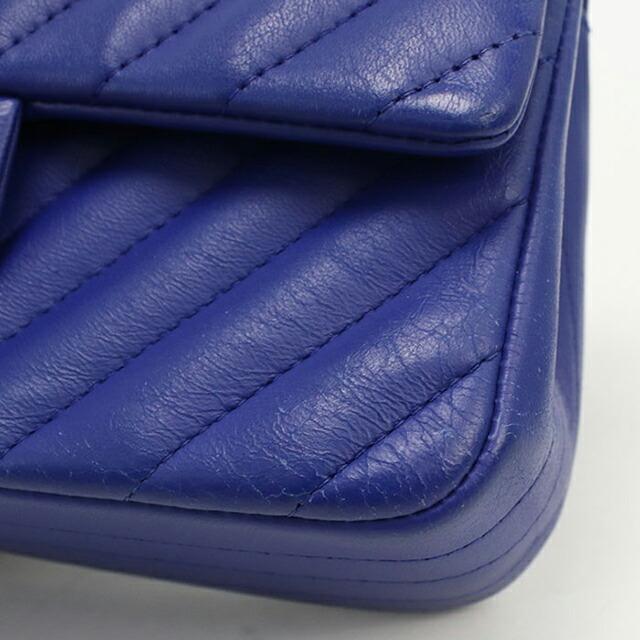 CHANEL シャネル ショルダーバッグ ココマーク フリンジ チェーン シェブロン 肩掛け 斜め掛け レザー    ネイビー 紺 シルバー金具 レディース【中古品】 CHANEL - CHANEL シャネル ショルダーバッグ ココマーク フリンジ