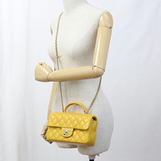 シャネル CHANEL マトラッセ ショルダーバッグ バッグ レザー レディース イエロー系 AS3228 【中古】 CHANEL - シャネル CHANEL マトラッセ ショルダーバッグ バッグ レザー