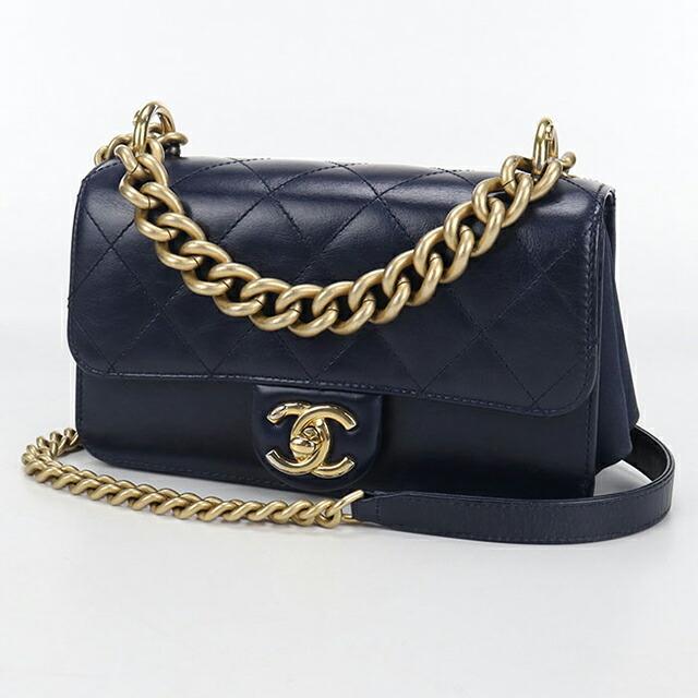 シャネル CHANEL マトラッセ スモールフラップ ショルダーバッグ バッグ レザー レディース ブラック系 【中古】 マトラッセ スモールフラップ チェーンショルダーバッグ レザー