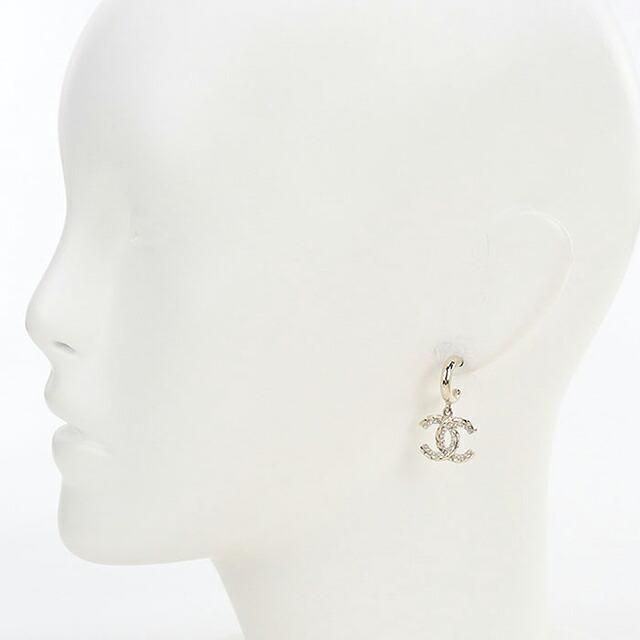 シャネル ロングピアス ラインストーン ココマーク Yahoo購入 揺れて綺麗 CHANEL（シャネル） 中古 ピアス レディース ブランド ココマーク