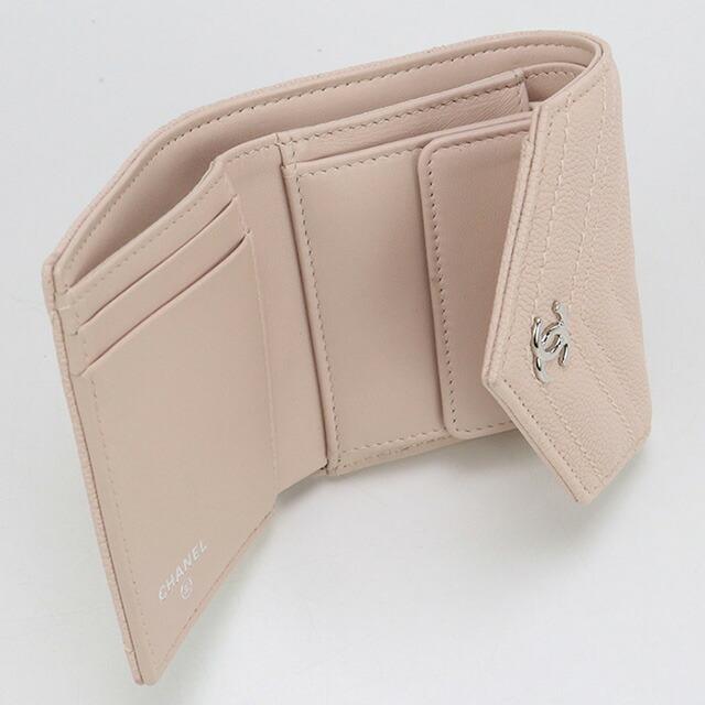 CHANEL 中古 シャネル 三折財布小銭入付き レディース ブランド  