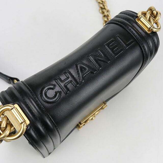 中古良品CHANEL シャネル 斜め掛け ショルダーバッグ H67JJP43 チェーン ボーイシャネル レディース ブラック CHANEL（シャネル） 中古 斜め掛け ショルダーバッグ レディース