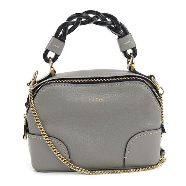 中古 クロエ ハンドバッグ レディース ブランド CHLOE ダリア 2WAY レザー グレー バッグ_1
