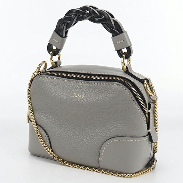 中古 クロエ ハンドバッグ レディース ブランド CHLOE ダリア 2WAY レザー グレー バッグ_2