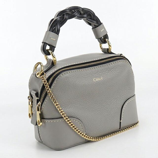 中古 クロエ ハンドバッグ レディース ブランド CHLOE ダリア 2WAY レザー グレー バッグ_3