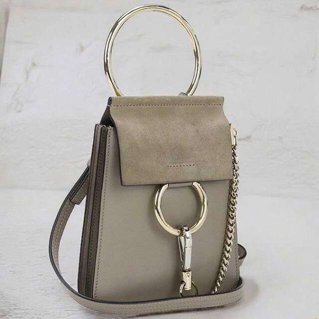 Chloé ショルダーバッグ グレー レザー