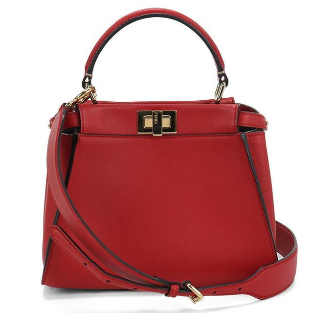 Fendi レザー ハンドバッグ 赤 FENDI（フェンディ） 中古 ハンドバッグ レディース ブランド セレリア