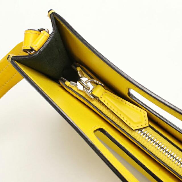 中古 フェンディ ハンドバッグ レディース ブランド FENDI ショッパースモール 2WAY レザー 7VA547 イエロー_6