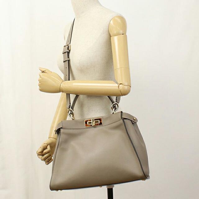 フェンディ FENDI レザー 2way ミディアム ピーカブー ショルダーバッグ【中古】 フェンディ(FENDI)フェンディ ピーカブー 2wayショルダーバッグ バッグ