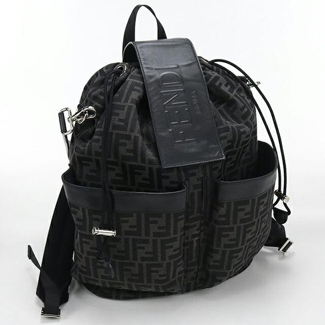 未使用✨FENDI フェンディ　フラップ バッグパック　リュック　ブラック FENDI（フェンディ） 中古 リュック メンズ ブランド FENDI FF