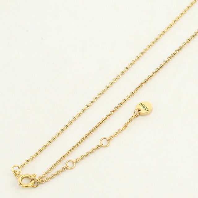 美品♬ゴールド♬フェンディ ネックレス FENDI  レディース FENDI（フェンディ） 中古 ネックレス レディース ブランド エフ イズ
