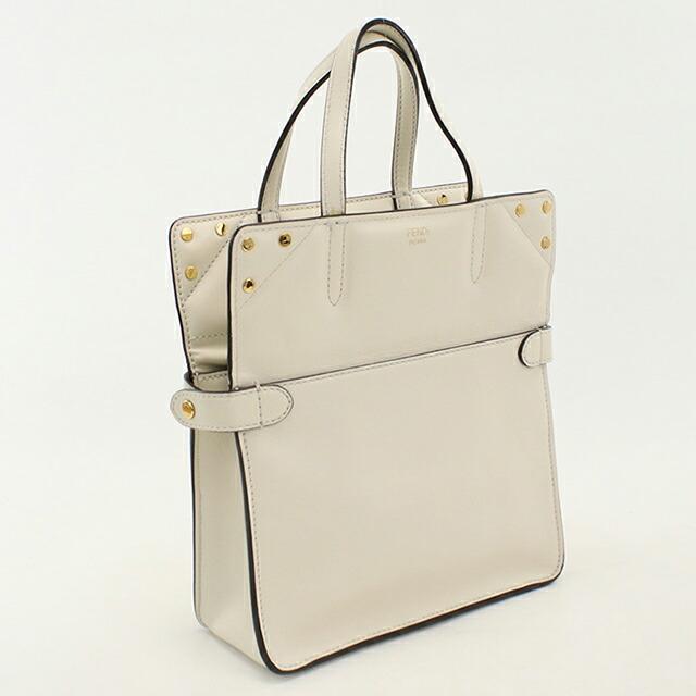 【超美品】FENDI 2WAY FFトート　スモール　白　値段交渉可能 FENDI（フェンディ） 中古 トートバッグ レディース ブランド FENDI
