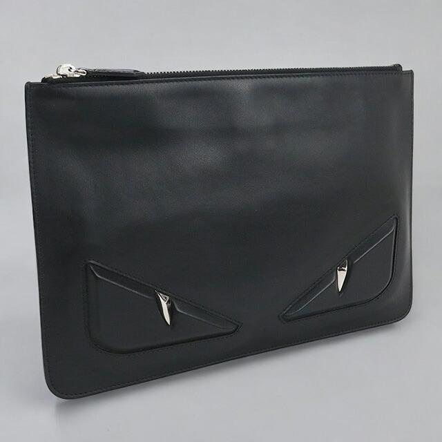 FENDI 置けれ フェンディ モンスター クラッチバッグ バグズアイ 