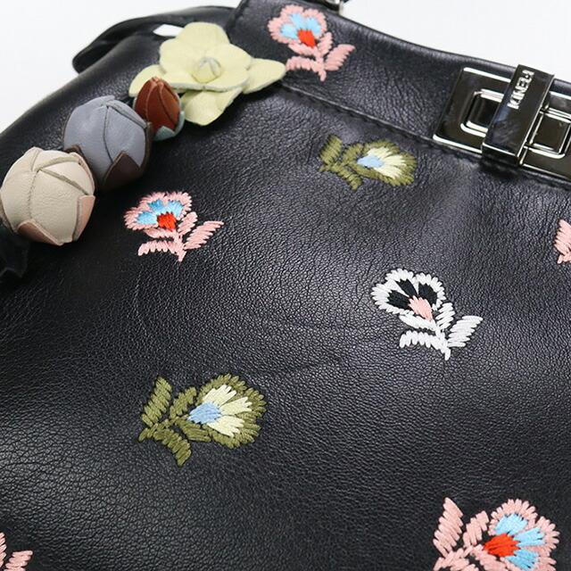 【れいちぇる】　8BN244　セレリア　ピーカブーミニ フェンディ FENDI ミニピーカブー セレリア 8BN244 ブラウン レザー
