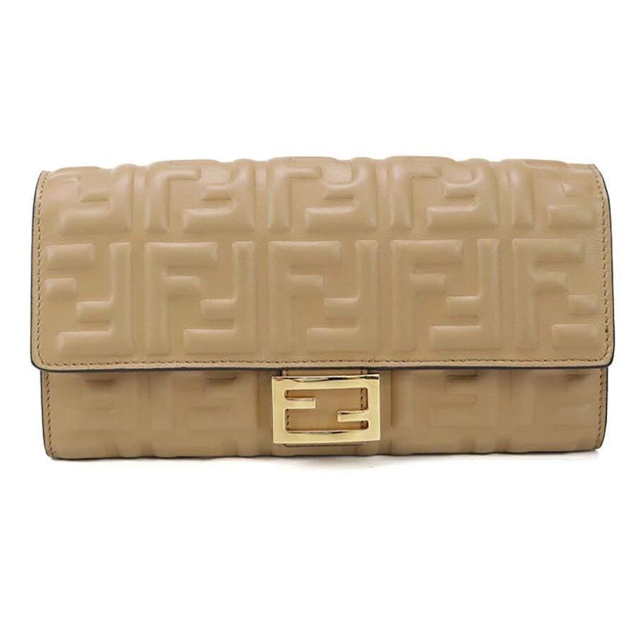 新品 フェンディ FENDI 長財布 フェンディ ウェイ ベージュ FENDI（フェンディ） 中古 長財布二折 レディース ブランド バゲット