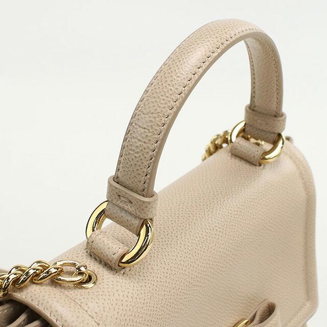 【美品】Ferragamo ベージュ レザー ハンドバッグ 送料無料 FERRAGAMO（フェラガモ） 中古 ハンドバッグ レディース ブランド