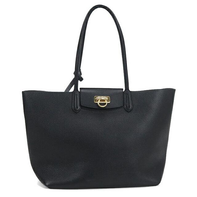新品✨フェラガモ　マリッサ　ガンチーニ　ハンドバッグ　トートバッグ　ブラック FERRAGAMO（フェラガモ） 中古 トートバッグ レディース ブランド