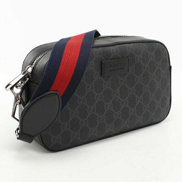 【極美品】グッチ ショルダーバッグ カメラバッグ GGスプリーム×レザー GUCCI（グッチ） 中古 斜め掛け ショルダーバッグ メンズ ブランド