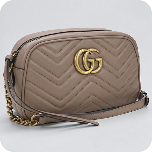 GUCCI グッチ/GGマーモントスモールショルダー/ベージュ/447632/520***/Aランク/75【中古】 GUCCI（グッチ） 中古 斜め掛け ショルダーバッグ レディース ブランド