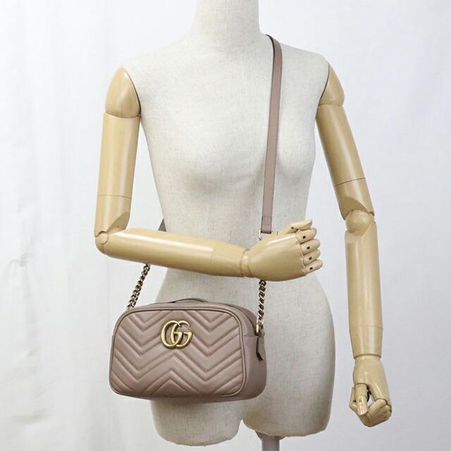 GUCCI グッチ/GGマーモントスモールショルダー/ベージュ/447632/520***/Aランク/75【中古】 GUCCI（グッチ） 中古 斜め掛け ショルダーバッグ レディース ブランド