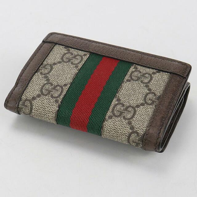 グッチ  コンパクトウォレット オフィディア 三つ折り財布 ベージュ系/茶 グッチ コンパクトウォレット オフィディア 三つ折り財布 ベージュ系