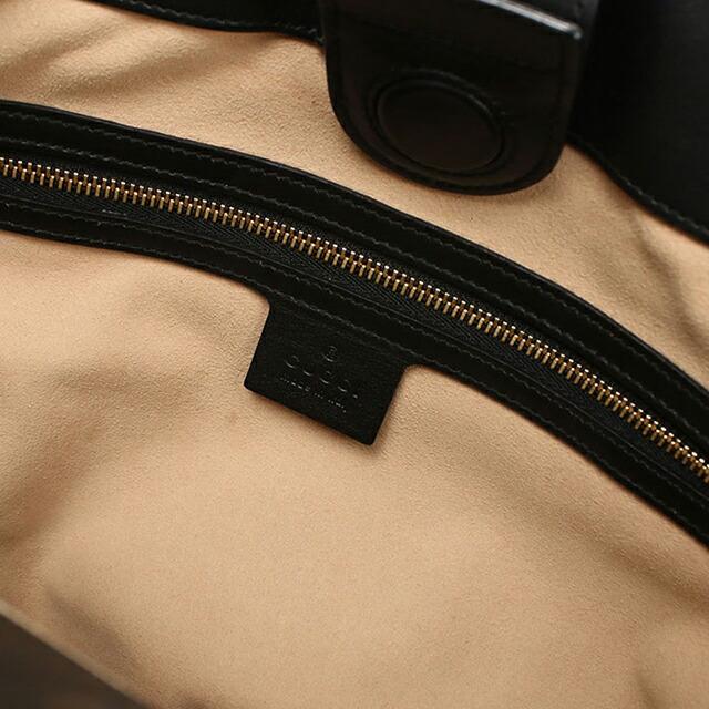 中古 グッチ トートバッグ レディース ブランド GUCCI GGエンボス チェーン レザー 453561 ブラック_6