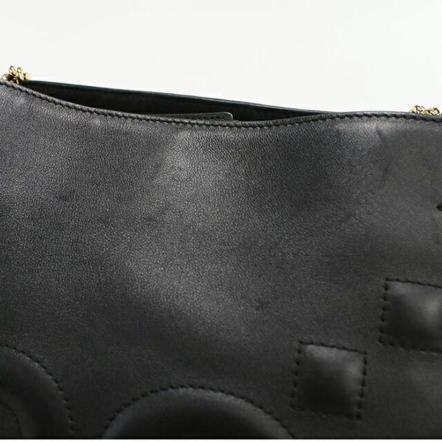 中古 グッチ トートバッグ レディース ブランド GUCCI GGエンボス チェーン レザー 453561 ブラック_7