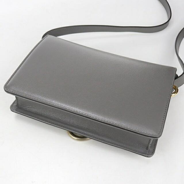 GUCCI グレー レザー ショルダーバッグ GUCCI（グッチ） 中古 斜め掛け ショルダーバッグ レディース ブランド