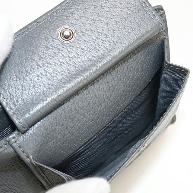 GUCCI(グッチ) 2つ折り財布 GGプラス・GGスプリーム 768244 黒×ダークグレー GG二つ折りウォレット グレー インテリア ・ブラック GGスプリーム