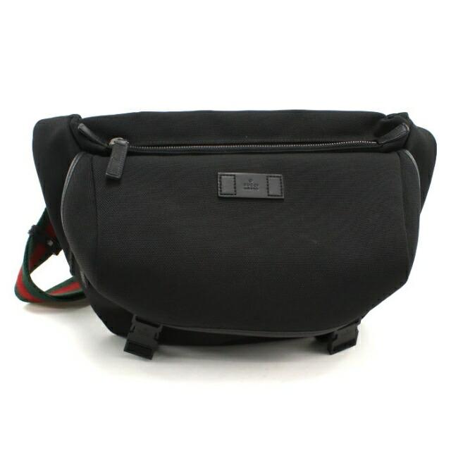 GUCCI ボディバッグ ブラック GUCCI（グッチ） 中古 ショルダーバッグ メンズ ブランド シェリー