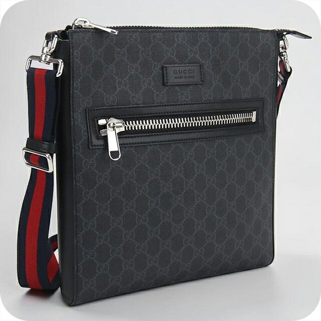 グッチ GUCCI GGスプリーム ショルダーバッグ 斜め掛け レザー GUCCI（グッチ） 中古 斜め掛け ショルダーバッグ メンズ ブランド
