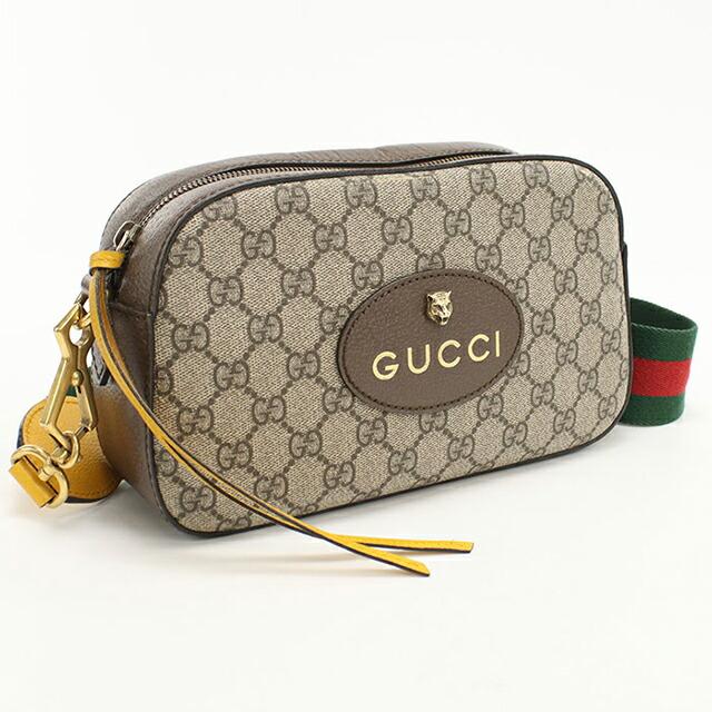 GUCCI GGパターン メッセンジャーバッグ ベージュ　斜めがけ　ショルダー GUCCI（グッチ） 中古 斜め掛け ショルダーバッグ レディース ブランド