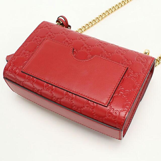GUCCI マイクログッチシマ ショルダーバッグ　赤【即購入可能】 GUCCI（グッチ） 中古 ショルダーバッグ レディース ブランド