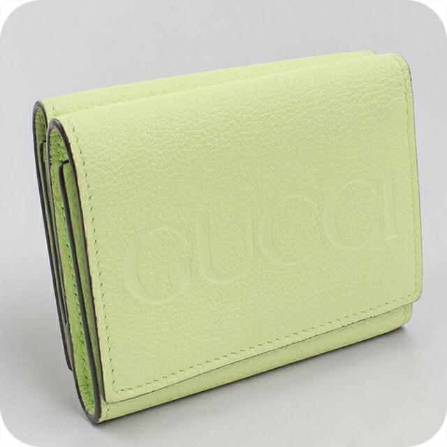 GUCCI 折り財布　グリーン GUCCI（グッチ） 中古 三つ折り財布 コンパクト 三折財布 レディース