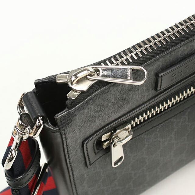 GUCCI グッチ メッセンジャーバッグ GGスプリーム ブラック 斜め掛け GUCCI（グッチ） 中古 斜め掛け ショルダーバッグ メンズ ブランド