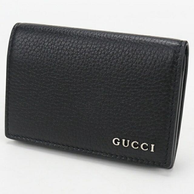 【GUCCI】名刺入れ ブラック GUCCI（グッチ） 中古 名刺入れ メンズ ブランド グッチロゴ カード