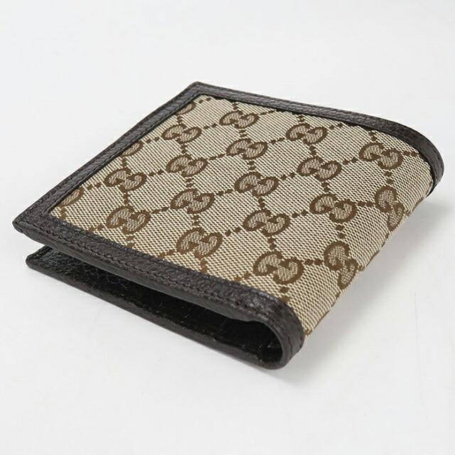 メンズ GUCCI グッチ 二つ折り財布 GGキャンバス プレゼント
