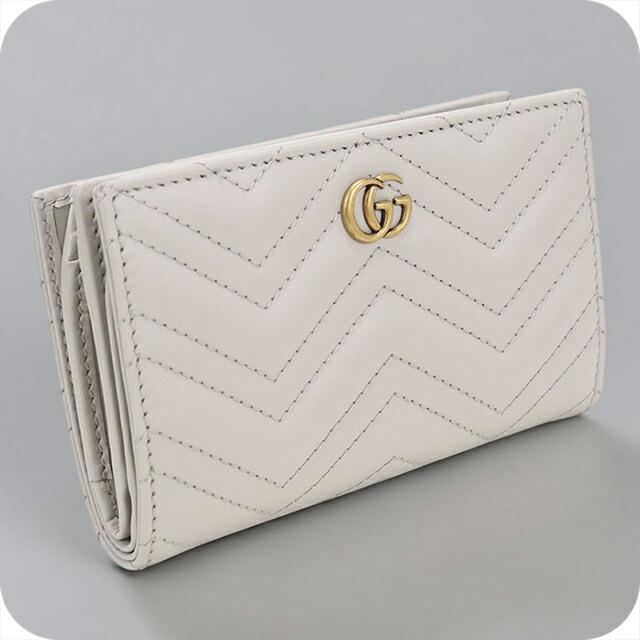 【美品】 463 GUCCI グッチ マーモント 2つ折り 財布 コンパクト GUCCI（グッチ） 中古 二つ折り財布 コンパクト レディース ブランド